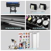 SinoColor UTF-400 rouleau à rouleau imprimante UV DTF pour A2 usage domestique utilisé I3200-U1HD / I1600 têtes 40cm/60cm autocollant d'étiquette en cristal