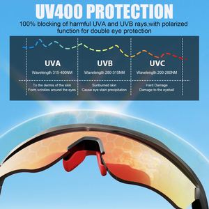 Lentes de PC con Protección UV400, Gafas de Sol de Ciclismo de Carretera a la Moda, Anti-UV, Protección Contra el Viento para Deportes al Aire Libre, Montura TR90, Gafas para Correr - Product Image 5