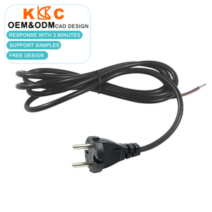 EU 2-Prong Power Supply Cord / VDE European AC <b>Cable</b> / 2-Core Tinned <b>Wire</b> Open End / DIY Electronics <b>Assembly</b> - Product Image 1