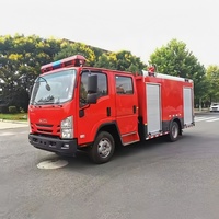 Nouveau camion-citerne de lutte contre les incendies Isuzu 4x2 diesel, réservoir d'eau de 5000 L, système de pompage à jet, véhicule de sauvetage d'urgence