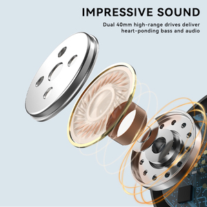 Auriculares Supraaurales Inalámbricos con Bluetooth 5.2 Qualcomm AptX HD, Pantalla Digital, 20 Horas de Conversación para PC - Product Image 3