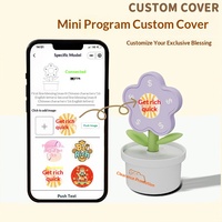 Haut-parleur intelligent IA, Réveil tendance avec affichage des paroles, Écran de mise en miroir des photos, Bluetooth 5.3, Étanche IPX4, Cadeau d'anniversaire/nouveau cadeau