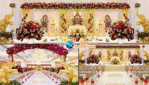 Ensemble de Mandap de mariage Marathi en bois sculpté à la main, artisanat moderne, léger, taille et couleur personnalisables, Australie - Product Image 5