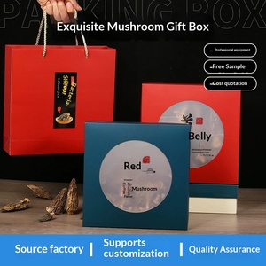 Boîtes cadeaux personnalisées rouges pour champignons, vente en gros, pour morilles, matsutake, champignons séchés, emballage souvenir du Nouvel An - Product Image 4
