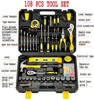 Juego de Herramientas para Electricista de 100 Piezas, Kit de Herramientas Eléctricas, Estuche de Herramientas, Taladro Inalámbrico de Iones de Litio con Multímetro