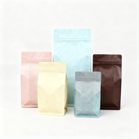 Sacs d'emballage pour café en direct d'usine, imprimés sur mesure, de qualité alimentaire, avec valve de fermeture éclair, pour grains de café, sacs à café à fond plat