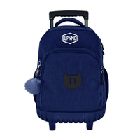Sac à dos à roulettes robuste Trolley School Bag Bookbag avec roues Deluxe Wheeled Daypack