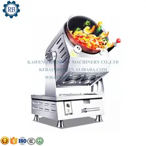 Máquina de fritar elétrica giratória automática para restaurante, fogão comercial comercial