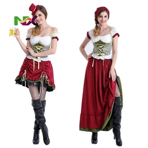 Robe longue de fille de l'Oktoberfest, costume de femme de ferme sexy pour l'Oktoberfest, costume de fête bavaroise pour femmes adultes - Product Image 1
