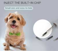Microchip de Identificación para Mascotas HECERE, Transpondedor RFID EM4305 de 2.12*12mm y 134.2kHz, Mini Etiqueta Impermeable con Certificación ICAR
