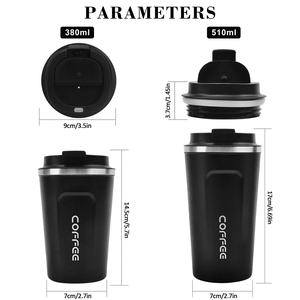Gobelet à café <span class=keywords><strong>isotherme</strong></span> en acier inoxydable portable écologique de 12 oz et 17 oz <span class=keywords><strong>avec</strong></span> couvercle anti-fuite - Product Image 3