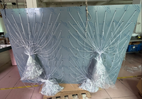 Lustre sur mesure à hauteur réglable avec base en acier inoxydable et LED pour hall d'hôtel, villa et éclairage d'escalier