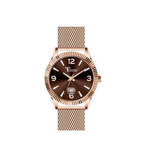 นาฬิกาควอตซ์สำหรับผู้ชายสายสแตนเลสตาข่ายสแตนเลสปฏิทินคลาสสิก - Product Image 3