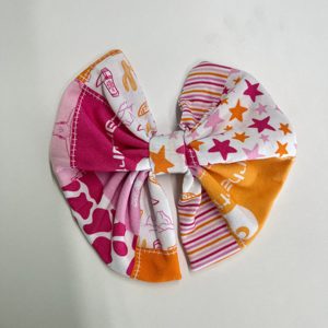 Заколка для волос Zhengpai Western Wind с пэчворком и бантом, детская, с узором в виде звезд и полосок - Product Image 1