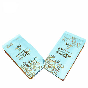 Vazio Pequeno Stand up Coffee Pouch Embalagem Sacos Custom Chá Coffee Bean Candy Cookies Impresso Sacos De Plástico com Válvula e Zíper - Product Image 5