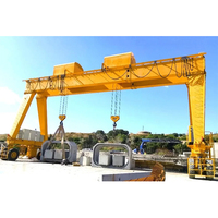 Grue portique à roues industrielles en caoutchouc 20t 25t 30t à double poutre RTG