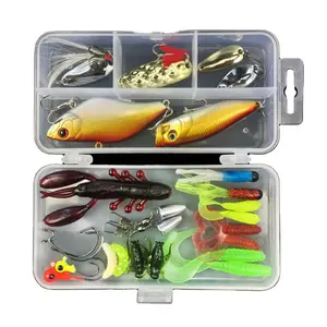 Newbility 28 pz esche artificiali VIB/Poper/Spoon hard soft lure set esche da pesca