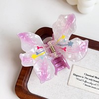 Barrettes à cheveux papillon fleurie scintillantes transparentes multi-tailles pour femmes – Idéales pour le coiffage quotidien