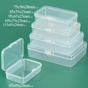 SUNSHING Premium Clear Rectangle Plastic Storage Box Durable Sample <b>Container</b> Shipping Organizer <b>Small</b> Jewelry Packaging Case - Product Image 1
