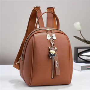 Women's Casual <b>Backpack</b> New Style PU Fashion Autumn Winter <b>School</b> Travel Bag <b>Large</b> Capacity Zipper Closure Shopping Bag - Product Image 6