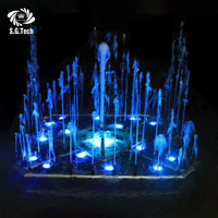 Fuente de Agua Moderna para Jardín Exterior, Boquilla de Acero Inoxidable 304, Bomba Completa, Kit de Luces LED, Tamaño Personalizado