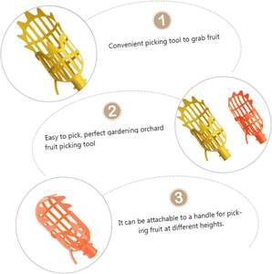 Outils industriels de cueillette de verger à haute altitude Cueilleur de fruits pour Loquat Cherry Bayberry Orange Mango Catch Head Collector Basket - Product Image 4
