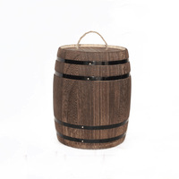 Baril en bois vintage pour le chocolat, 50 pièces, mini fût de grains de café en bois personnalisé