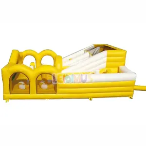 Yellow Outdoor Bounce House Obstacle Course Customize Size Good Price New Arrival Inflatable Obstacle Course