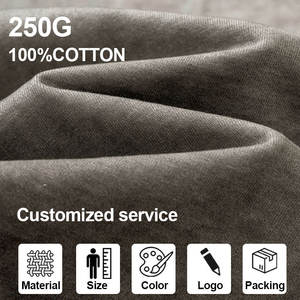 เสื้อยืดแขนสั้นลำลองย้อนยุคไซส์ใหญ่พิเศษผ้าคอตตอน100% สำหรับผู้ชายซักเป็นกรดสำหรับ250GSM โลโก้ออกแบบได้ตามต้องการ - Product Image 6