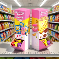 Boîtes de présentation créatives personnalisées pliables écologiques en carton ondulé pour comptoir PDQ à gravité inversée pour la vente au détail