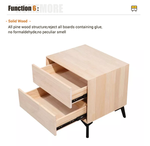 Table de chevet intelligente multifonctionnelle HomeMore avec haut-parleur Bluetooth et chargeur sans fil, table de chevet moderne <span class=keywords><strong>pour</strong></span> chambre à coucher, OEM - Product Image 5