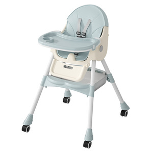 Baby High Chair Adjustable Height <b>Plastic</b> Multifunctional With <b>Wheels</b> For Infant Feeding 0-12 Months - Product Image 3