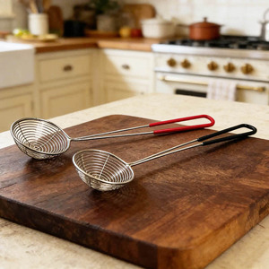 Cuillère ajourée en acier inoxydable, louche, cuillère à nouilles professionnelle, écumoire à frire, passoire, filtre, cuillère pour fondue chinoise - Product Image 4