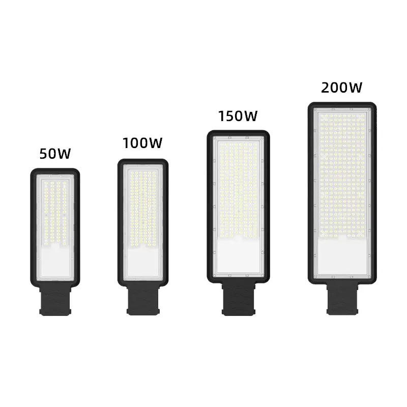 Lâmpada ip66 impermeável ac luz de rua elétrica 50w 100w 200w 300w economia de energia alumínio inteligente led solar street light