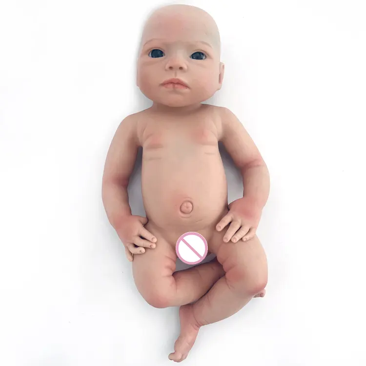 Boneca artesanal de 18 polegadas 45cm, boneca realista recém-nascida, molhada, bonita, chubby, reborn, bonecas de silicone macio, slido beb