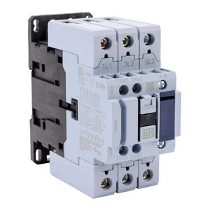 Contacteur électrique Weg CWB65 65A 3 pôles, bobine 24 VDC, 1 NO 1 NC, auxiliaire, automatisation industrielle, montage sur rail DIN - Product Image 1