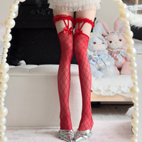 Chaussettes montantes en nylon style filet de pêche, fines, inspirées du Japon, antibactériennes, blanches, pour femme, collection Printemps/Été