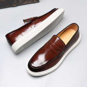 Nouvelles Arrivées Chaussures Homme Style Coréen pour Affaires, Conduite, Bureau, Cérémonie et Marche, à Enfiler, Tige en Caoutchouc, Tendance - Product Image 2