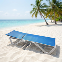 Ensemble de chaises longues d'extérieur durables toutes saisons, modernes et simples, pour hôtel, piscine, plage
