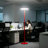 Lampadaire LED Moderne en Aluminium à Commande Tactile et Intensité Variable, Abat-jour Métallique, 3000K-6000K, Idéal pour Salon et Bureau - Offre Spéciale