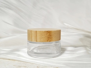 Mờ hổ phách lọ thủy tinh 50 ml Matte Brown Glass Jar 50 <span class=keywords><strong>gram</strong></span> rỗng Glass <span class=keywords><strong>container</strong></span> Mặt Kem Jar với nắp tre cho mặt kem - Product Image 4