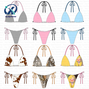 Fabricante de Trajes de Baño Personalizados, Bikini con Logotipo Metálico de Pedrería, Traje de Baño de Dos Piezas para Mujer, Marca Privada - Product Image 2