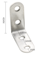 Vhxd — support d'angle en fer galvanisé personnalisé, support d'angle en L avec trous pour armoire de meuble