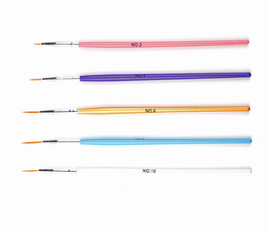 Pinceau stylo pour gel UV effet dégradé, manche en bois, poils en nylon, outil professionnel de mélange et de peinture pour manucure et nail art - Product Image 4