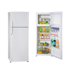 ขายร้อนด้านบนติดตู้เย็น154L ประตูคู่ห้องตู้เย็นตู้แช่แข็งที่ใช้ในครัวเรือน