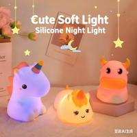GOLDMORE2 Veilleuse LED Gradient Unique Rechargeable USB Type-C Lampe de Sommeil pour Bébé Mini Table pour Enfants Usage Domestique Contrôle Tactile