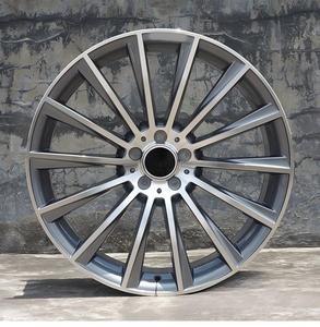 Rines <span class=keywords><strong>de</strong></span> Aleación <span class=keywords><strong>de</strong></span> Aluminio para Automóvil, Acabado Brillante Color Gris Metálico, Diseño Multirradio 5x112, Rines <span class=keywords><strong>de</strong></span> 22 Pulgadas, ET 32/45 mm, para <span class=keywords><strong>Porsche</strong></span> - Product Image 1