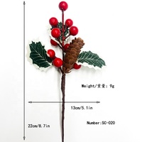 Feuilles de pin articulées, vase décoratif, lumières artificielles, branches de Noël en cristal flexibles, types de brins de Noël, décorations pour sapin de Noël