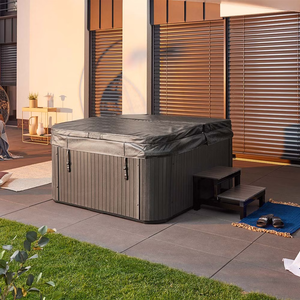 Jacuzzi Exterior para 4 Personas, Jacuzzi Independiente, con 24 Jets de Acero Inoxidable, 3 Arcos de <span class=keywords><strong>Cascada</strong></span>, Luces LED, Cubierta Térmica - Product Image 3