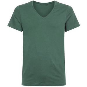 Fabricant de T-shirts en gros à col en V, avec logo personnalisé, en coton, pour usage décontracté, à manches courtes, vêtements de mode, exportateur de vêtements - Product Image 3